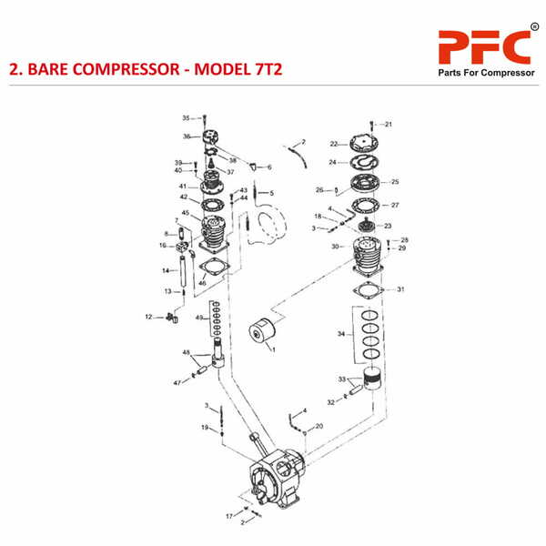 Cylinder and Piston IR 7T2 Air Compressor Parts