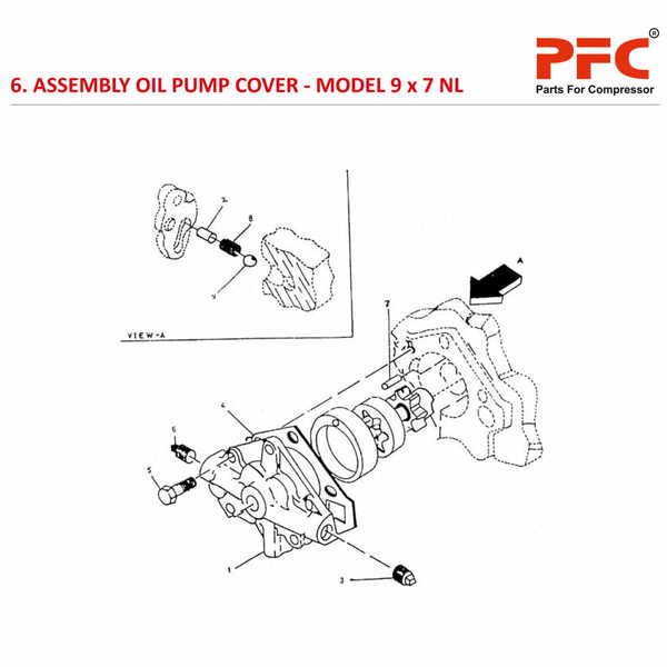 Oil Pump Cover IR 9 x 7 ESV NL Compressor Parts