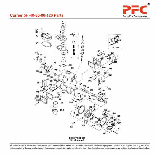 Piston 5H40/60/80/120 5H401023 Replacement