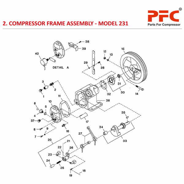 Compressor Frame IR 231 Air Compressor Parts