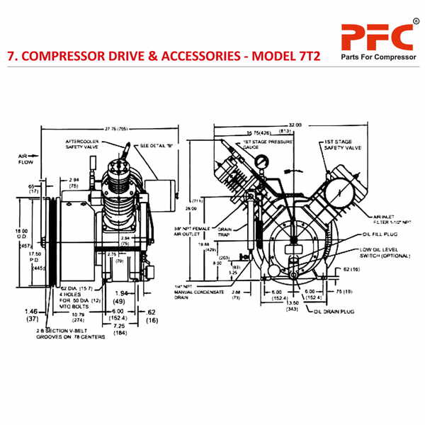 Compressor Drive And Accessories IR 7T2 Parts