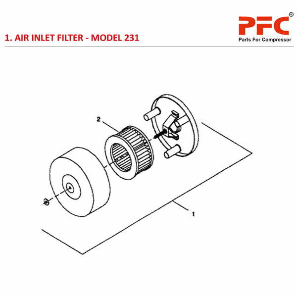 Air Inlet Filter IR 231 Air Compressor Parts