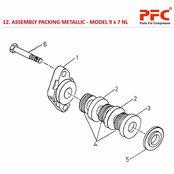 Packing Metallic IR 9 x 7 ESV NL Compressor Parts