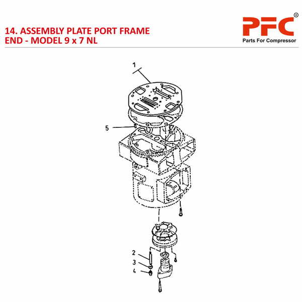 Plate Port Frame End IR 9 x 7 ESV NL Parts