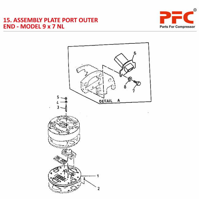 Plate Port Outer End IR 9 x 7 ESV NL Parts