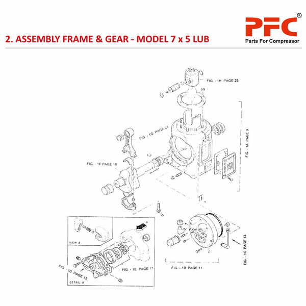 Frame IR 7 x 5 ESV LUB Compressor Parts