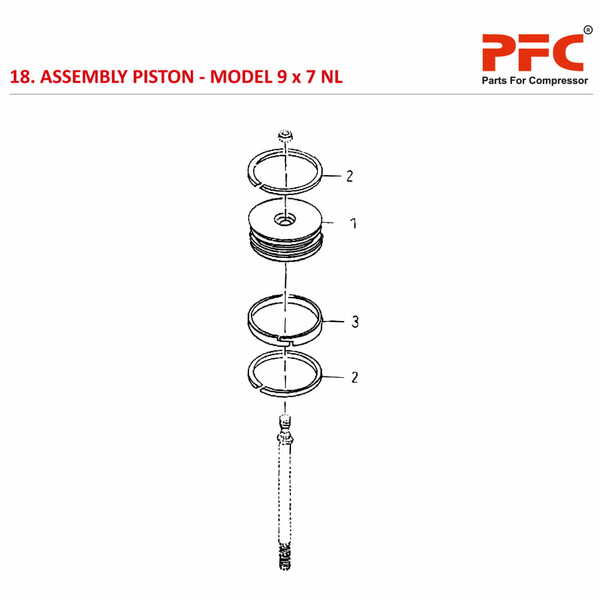 Piston IR 9 x 7 ESV NL Air Compressor Parts