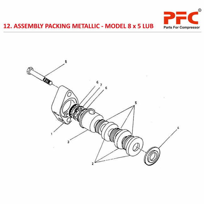 Packing Metallic IR 8 x 5 ESV LUB Compressor Parts