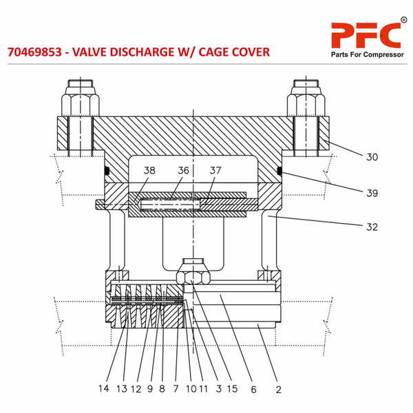 Valve Discharge W-Cage Cover 70469853 Replacement