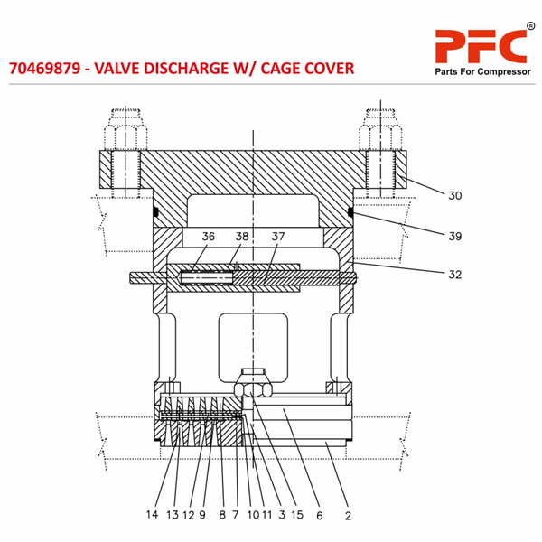 Valve Discharge W-Cage Cover 70469879 Replacement