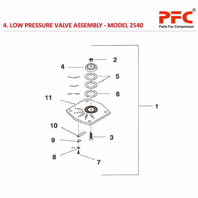 LP Valve IR 2540 Air Compressor Parts