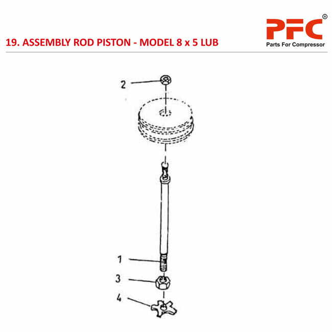 Rod Piston IR 8 x 5 ESV LUB Air Compressor Parts