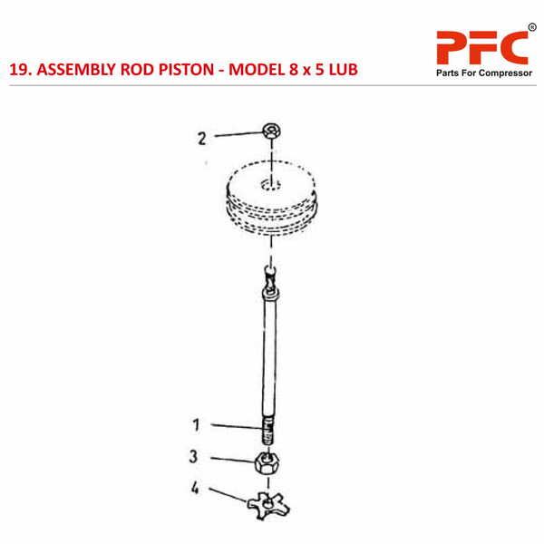 Rod Piston IR 8 x 5 ESV LUB Air Compressor Parts