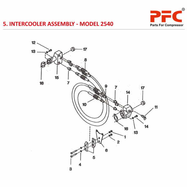 Intercooler IR 2540 Air Compressor Parts