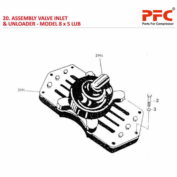 Valve Inlet - Unloader IR 8 x 5 ESV LUB Parts