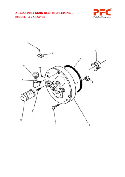 ASSEMBLY MAIN BEARING HOUSING - IR- 4 x 5 ESV NL