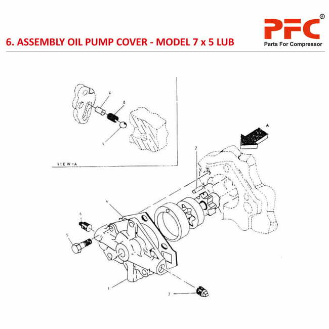 Oil Pump Cover IR 7 x 5 ESV LUB Compressor Parts