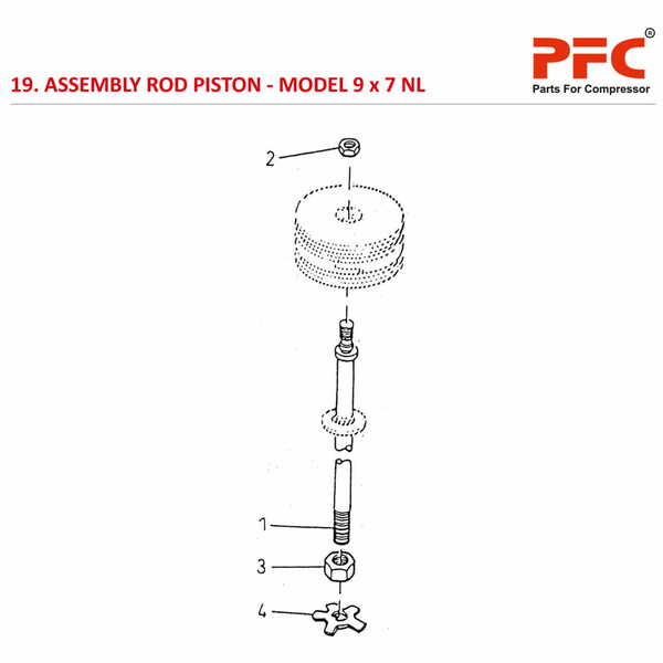 Rod Piston IR 9 x 7 ESV NL Air Compressor Parts