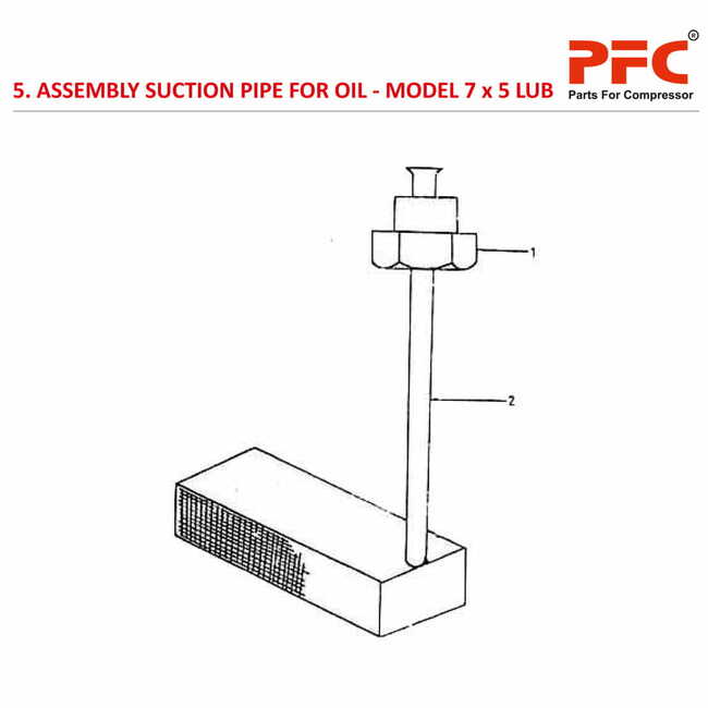 Suction Pipe IR 7 x 5 ESV LUB Compressor Parts