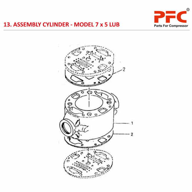 Cylinder IR 7 x 5 ESV LUB Air Compressor Parts