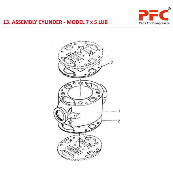 Cylinder IR 7 x 5 ESV LUB Air Compressor Parts