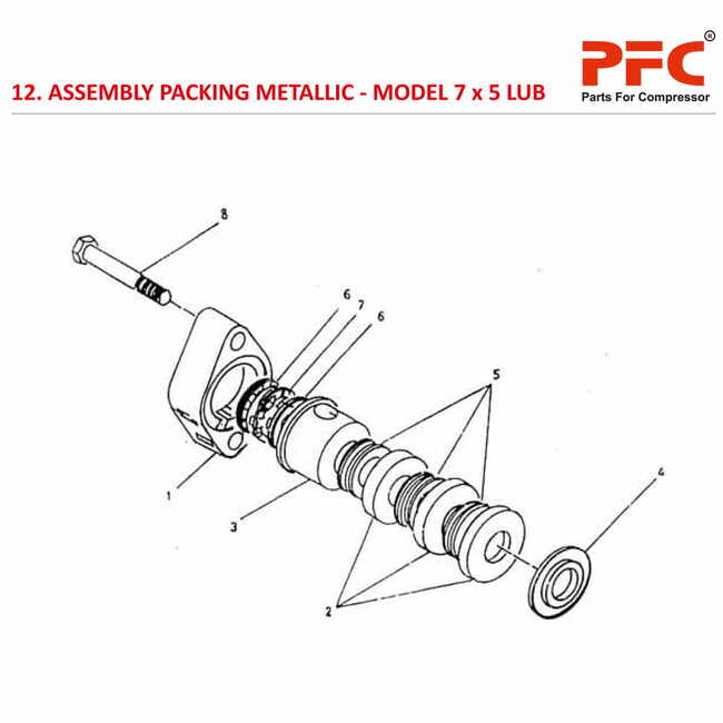 Packing Metallic IR 7 x 5 ESV LUB Compressor Parts