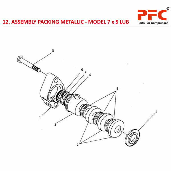 Packing Metallic IR 7 x 5 ESV LUB Compressor Parts