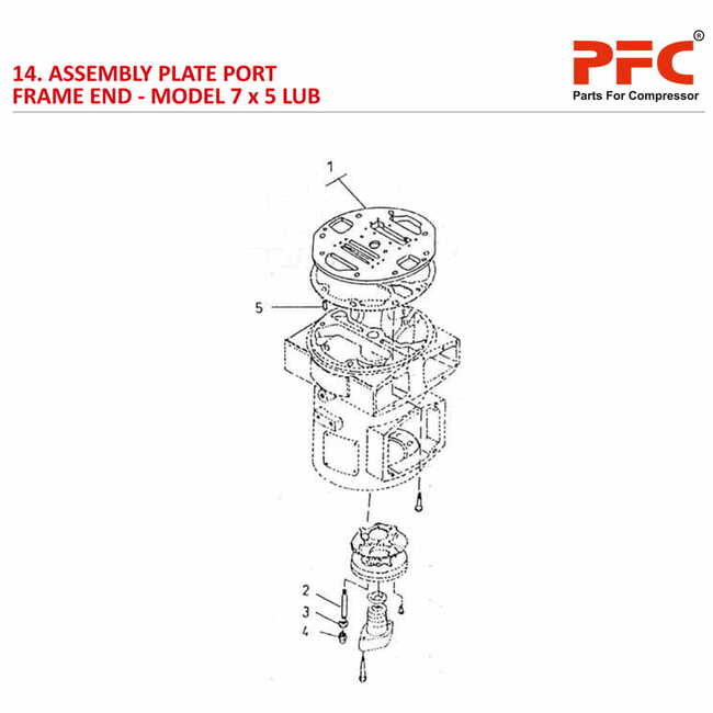 Plate Port Frame End IR 7 x 5 ESV LUB Parts