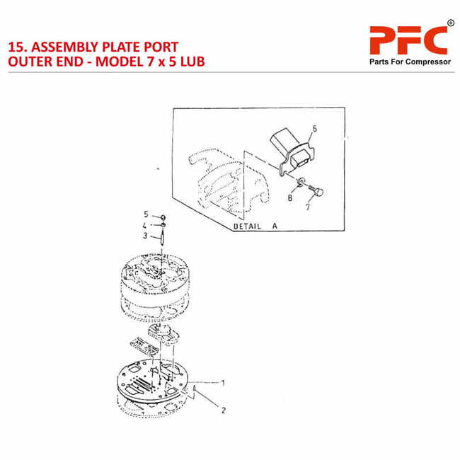 Plate Port Outer End IR 7 x 5 ESV LUB Parts