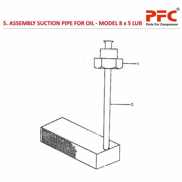 Suction Pipe IR 8 x 5 ESV LUB Air Compressor Parts