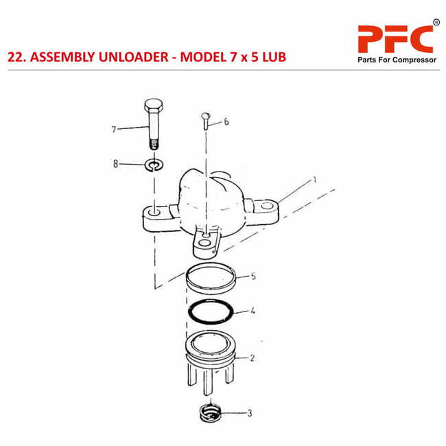 Unloader IR 7 x 5 ESV LUB Air Compressor Parts