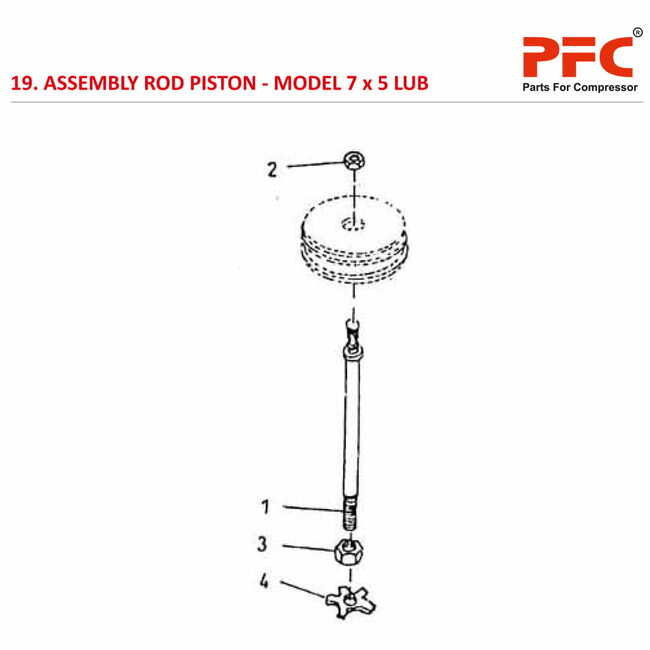 Rod Piston IR 7 x 5 ESV LUB Air Compressor Parts