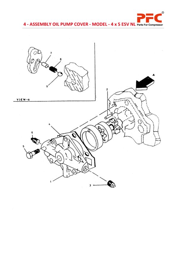 ASSEMBLY OIL PUMP COVER - IR- 4 x 5 ESV NL Parts