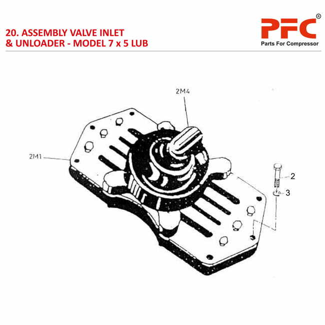 Valve Inlet & Unloader IR 7 x 5 ESV LUB Parts