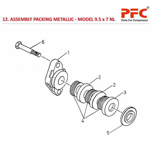 Packing Metallic IR 9 1/2 x 7 ESV NL Compressor Parts