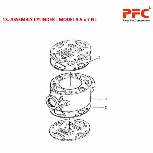 Cylinder IR 9 1/2 x 7 ESV NL Air Compressor Parts