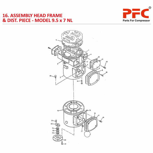 Head Frame IR 9 1/2 x 7 ESV NL Compressor Parts