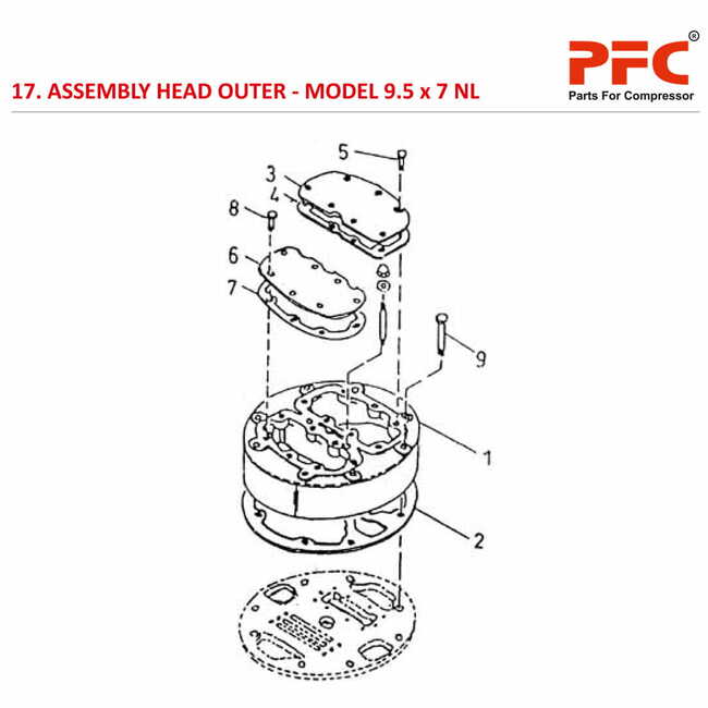 Head Outer IR 9 1/2 x 7 ESV NL Compressor Parts