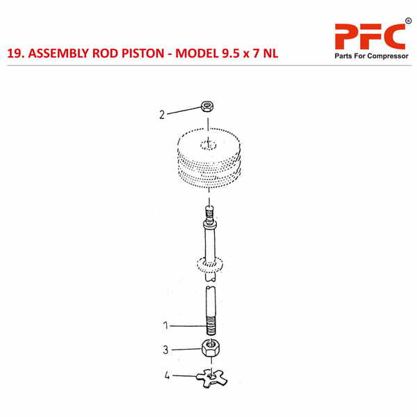 Rod Piston IR 9 1/2 x 7 ESV NL Air Compressor Parts