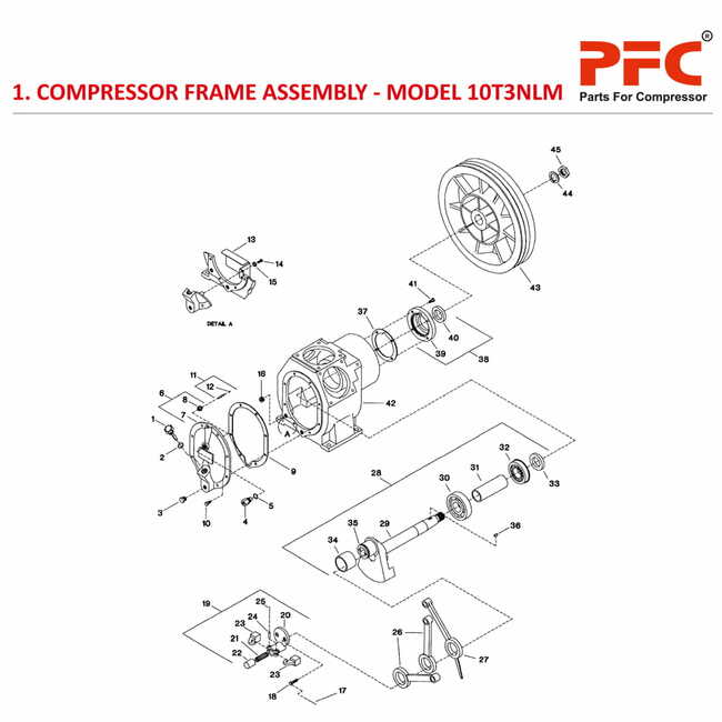 Compressor Frame IR 10T3 NL Compressor Parts