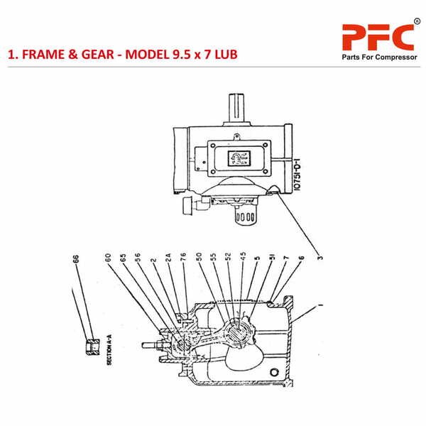 Frame & Gear IR 9 1/2 x 7 ESV LUB Compressor Parts