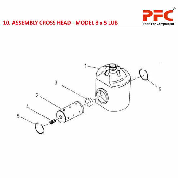 Cross Head IR 8 x 5 ESV LUB Air Compressor Parts