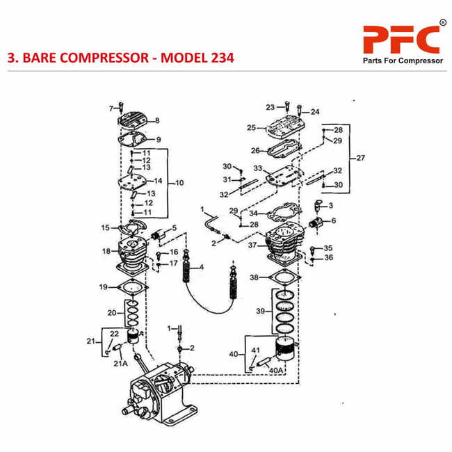 Cylinder and Piston IR 234 Air Compressor Parts