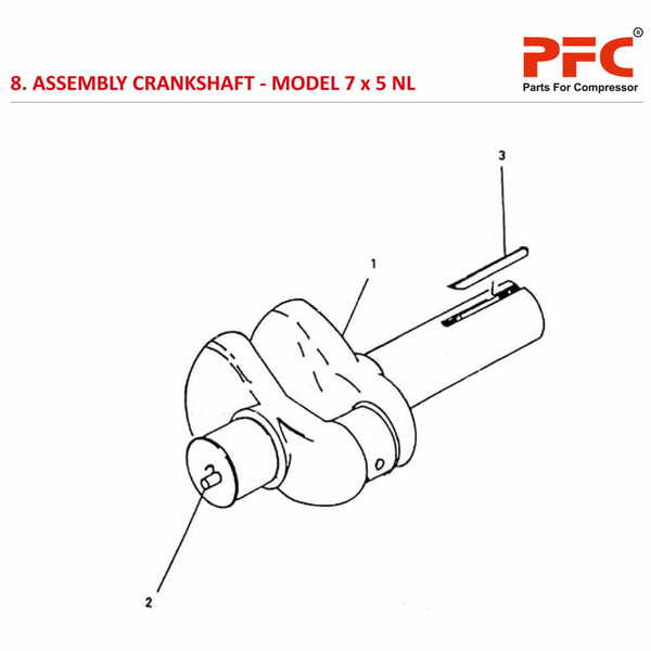 Crankshaft IR 7 x 5 ESV NL Air Compressor Parts