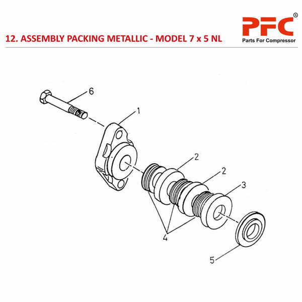 Packing Metallic IR 7 x 5 ESV NL Compressor Parts