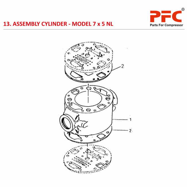 Cylinder IR 7 x 5 ESV NL Air Compressor Parts