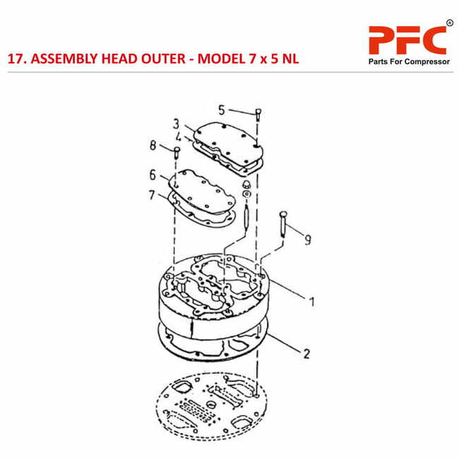 Head Outer IR 7 x 5 ESV NL Compressor Parts