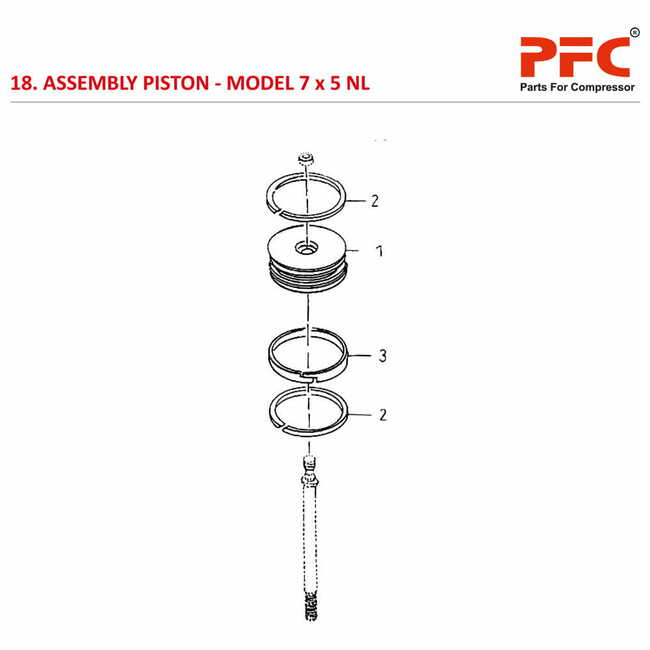 Piston IR 7 x 5 ESV NL Air Compressor Parts