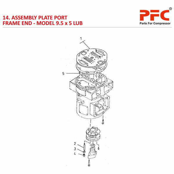 Plate Port Frame End IR 9 1/2 x 5 ESV LUB Parts