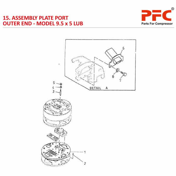 Plate Port Outer End IR 9 1/2 x 5 ESV LUB Parts